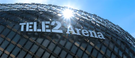 Tele2 Arena – bild från företagets referensarkiv